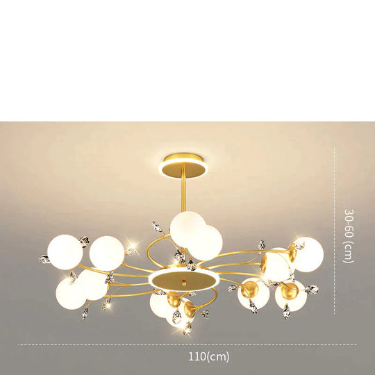 Modern Simple Crystal Living Room Dining Room Lamp Hanging Lamp