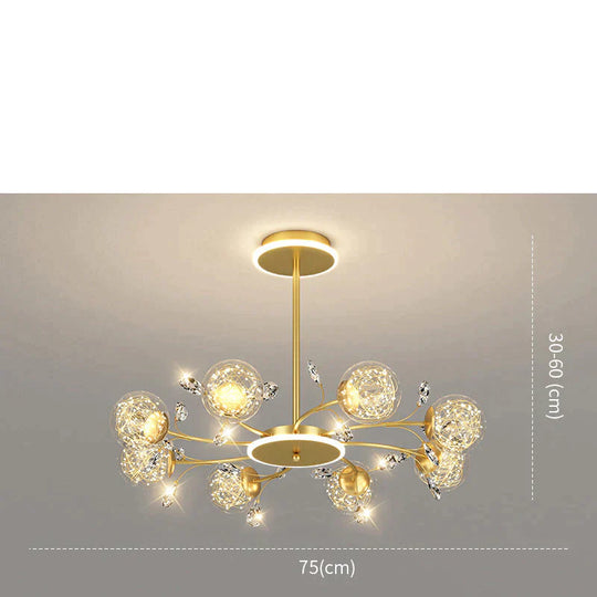 Modern Simple Crystal Living Room Dining Room Lamp Hanging Lamp