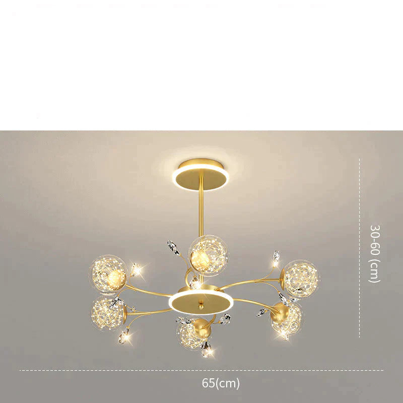 Modern Simple Crystal Living Room Dining Room Lamp Hanging Lamp