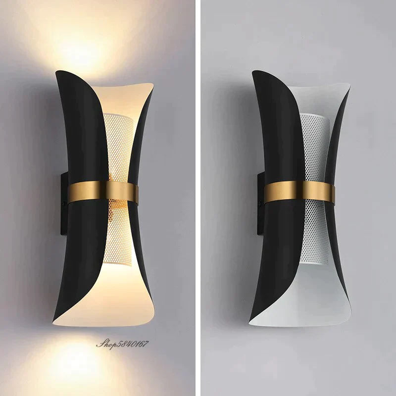 Modern Simple Wall Lamp Lights Scone For Bedroom Bathroom Black Gold Light