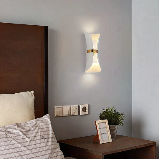 Modern Simple Wall Lamp Lights Scone For Bedroom Bathroom Black Gold Light