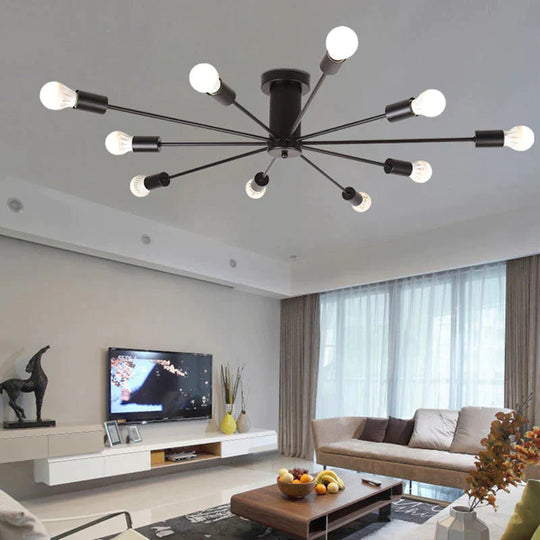 Modern Unique Novelty Painted Ceiling Lamps E27 LED 2 Styles Ceiling Lights For Living Room Bedroom Restaurant Kitchen Cafe