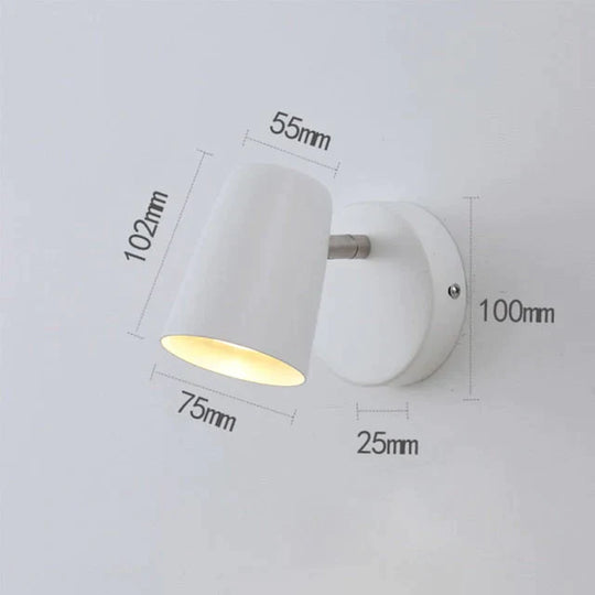 Nell Industrial Led Wall Sconce White Lamp