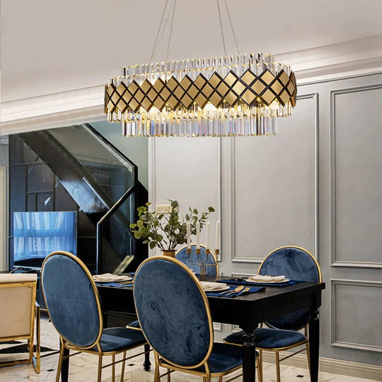 Neva 2 - Designer Alloy and Crystal LED Chandelier For Dinning Room Living room