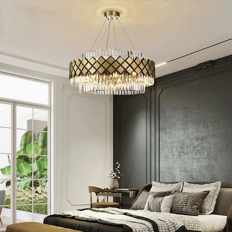 Neva 2 - Designer Alloy and Crystal LED Chandelier For Dinning Room Living room