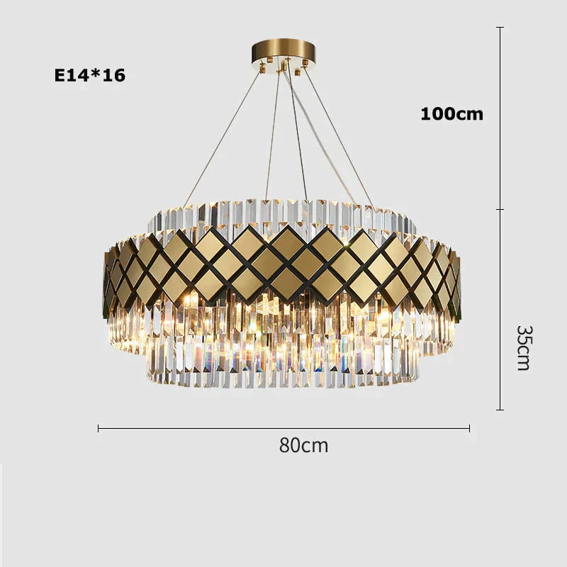 Neva - Designer Crystal LED Chandelier For Dinning Room Living room