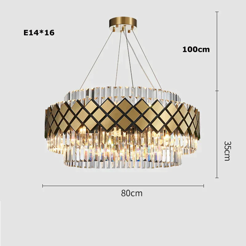 Neva - Designer Crystal Led Chandelier For Dinning Room Living Room