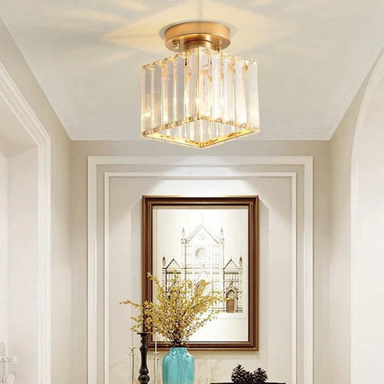 Nevaeh - Creative Simple Modern Square Crystal Corridor Porch Ceiling Lamp