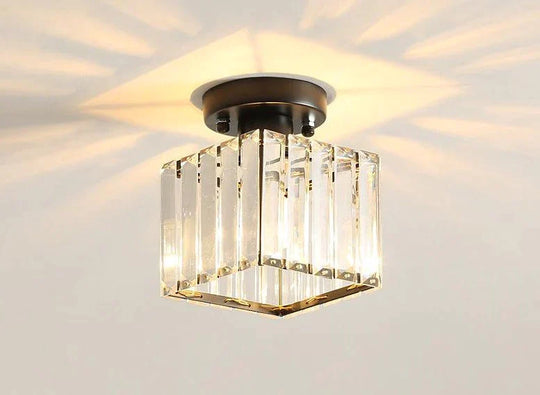 Nevaeh - Creative Simple Modern Square Crystal Corridor Porch Ceiling Lamp