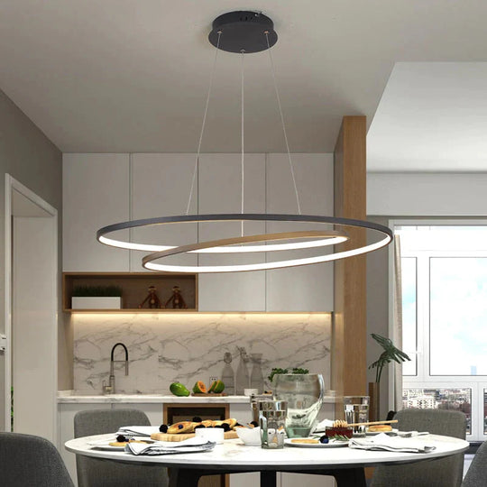 New Arrival Modern Led Pendant Lights For Living Room Dining Room Matte Black/White Hanging Pendant Lamp