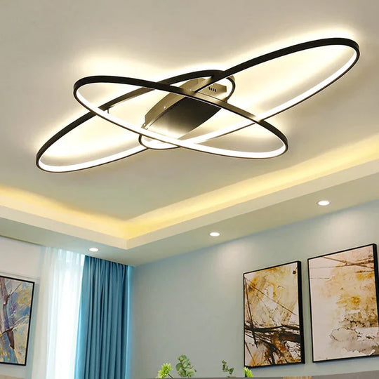 New Hot Remote Controller Modern Led Ceiling Lights For Living Room Bedroom White/Black Dimmable Ceiling Lamp Fixtures