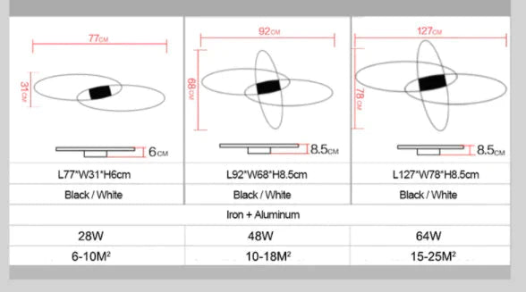 New Hot Remote Controller Modern Led Ceiling Lights For Living Room Bedroom White/Black Dimmable Ceiling Lamp Fixtures