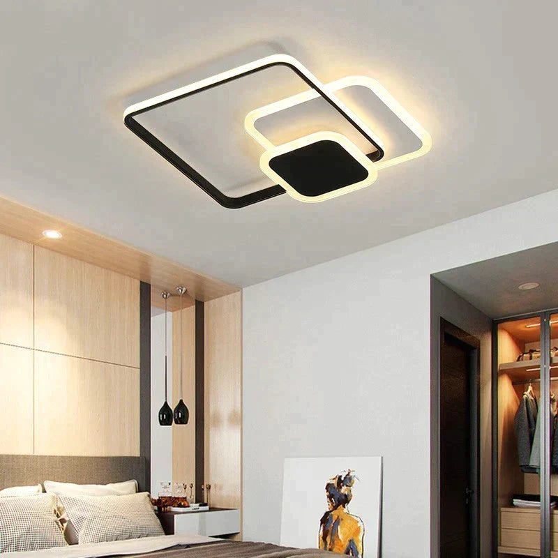 New Led Ceiling Lights Living Room Bedroom Round Square Lighting Fixtures Dimmable Modern Dome Lamps