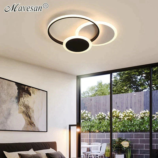 New Led Ceiling Lights Living Room Bedroom Round Square Lighting Fixtures Dimmable Modern Dome Lamps