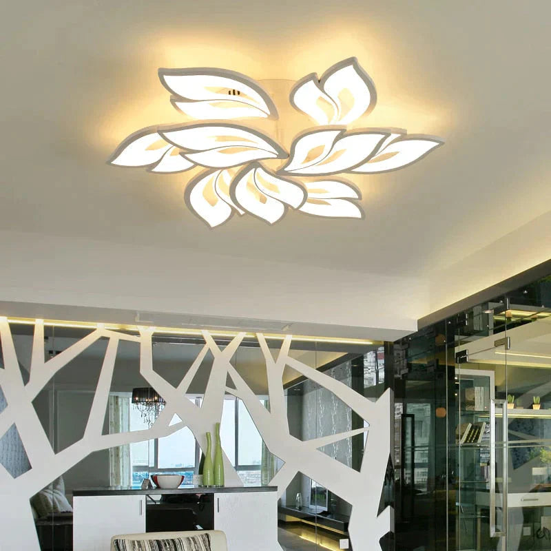 New Leds Chandelier Modern Flowers For Living Room Bedroom Remote Control/App Support Home Design