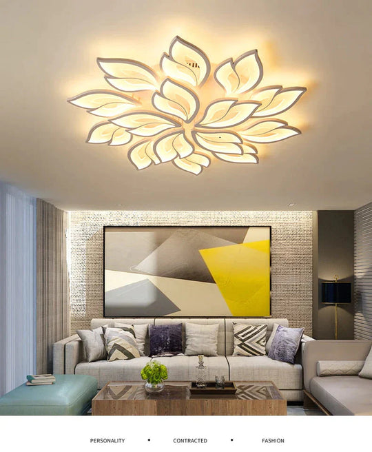 New LEDs Chandelier Modern Flowers For Living Room Bedroom Remote Control/APP Support Home Design Lighting Fixtures