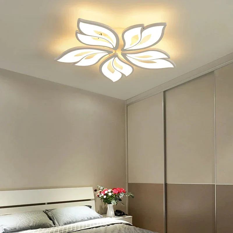 New LEDs Chandelier Modern Flowers For Living Room Bedroom Remote Control/APP Support Home Design Lighting Fixtures