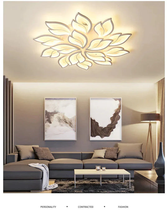 New LEDs Chandelier Modern Flowers For Living Room Bedroom Remote Control/APP Support Home Design Lighting Fixtures