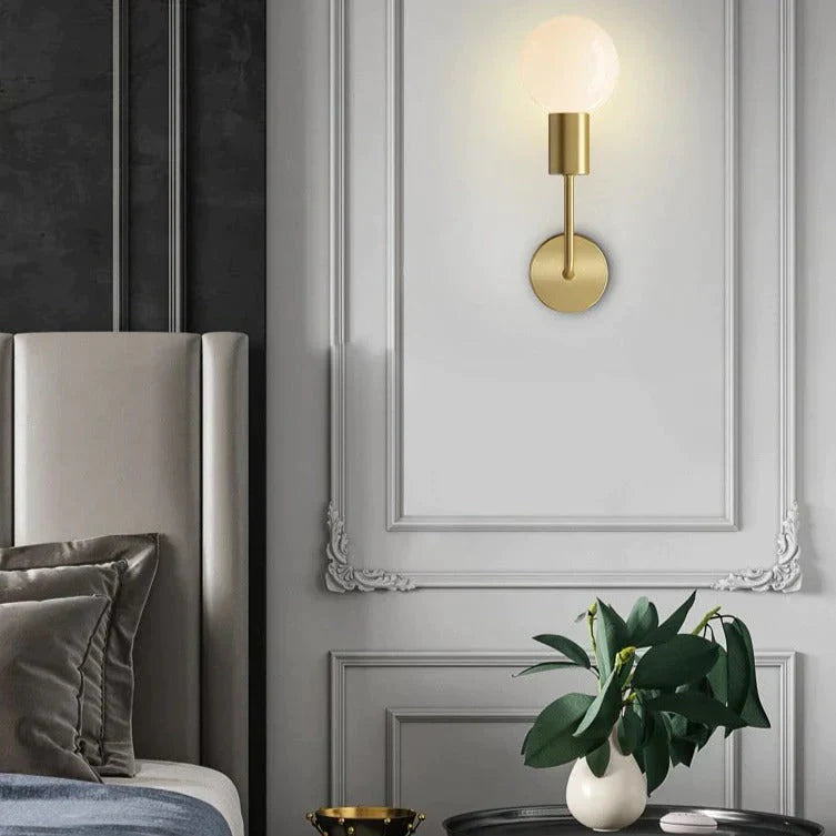 New Modern Bedroom Bedside Corridor Copper Wall Lamp