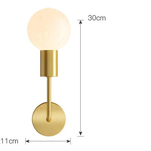 New Modern Bedroom Bedside Corridor Copper Wall Lamp Lamps