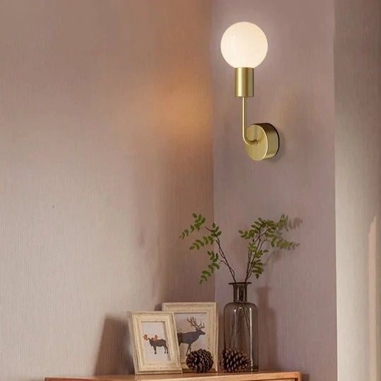 New Modern Bedroom Bedside Corridor Copper Wall Lamp Lamps