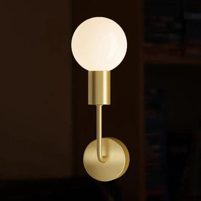 New Modern Bedroom Bedside Corridor Copper Wall Lamp