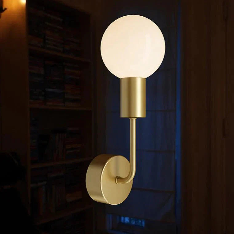 New Modern Bedroom Bedside Corridor Copper Wall Lamp