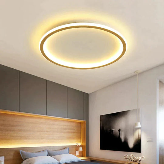 New Modern Black White Ultra-Thin Led Ceiling Light Rectangular Round Bedroom Lamp Living Room