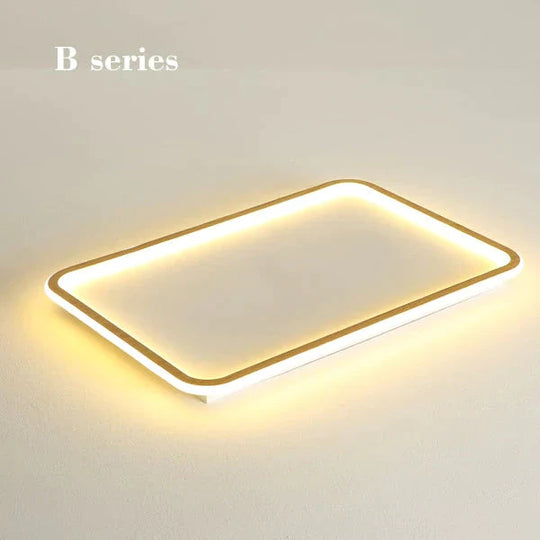 New modern black,white ultra-thin led ceiling light rectangular, round bedroom lamp living room lamp led ceiling lamp