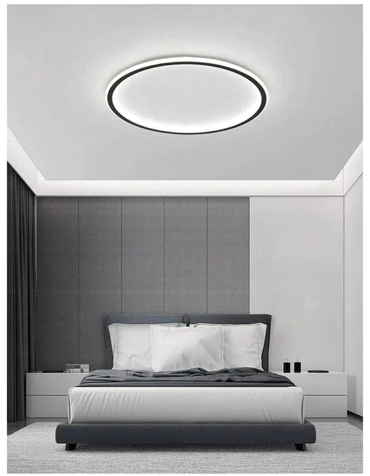 New modern black,white ultra-thin led ceiling light rectangular, round bedroom lamp living room lamp led ceiling lamp