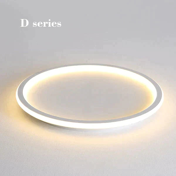 New Modern Black White Ultra-Thin Led Ceiling Light Rectangular Round Bedroom Lamp Living Room D