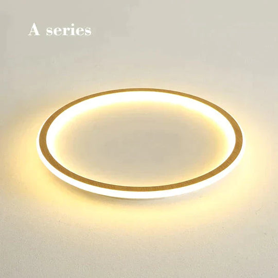 New Modern Black White Ultra-Thin Led Ceiling Light Rectangular Round Bedroom Lamp Living Room A