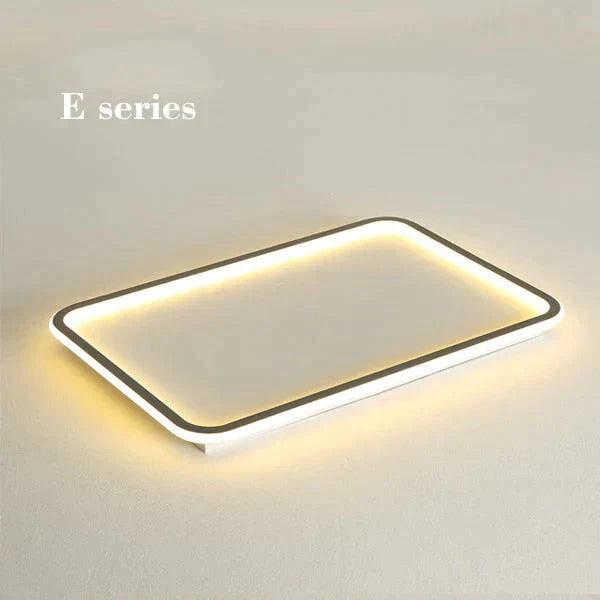 New Modern Black White Ultra-Thin Led Ceiling Light Rectangular Round Bedroom Lamp Living Room