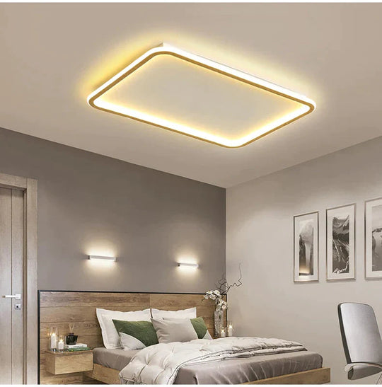 New modern black,white ultra-thin led ceiling light rectangular, round bedroom lamp living room lamp led ceiling lamp