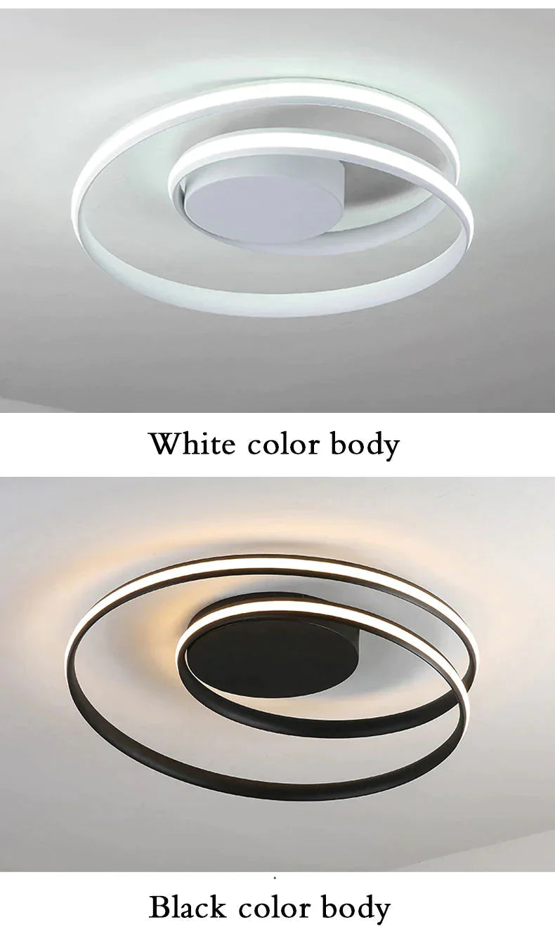 New Modern Ceiling Light For Living Room Bedroom Dining Room White&Black Aluminum Alloy Ceiling Lamp Light Fixtures