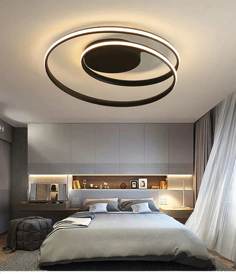 New Modern Ceiling Light For Living Room Bedroom Dining White&Black Aluminum Alloy Lamp Fixtures