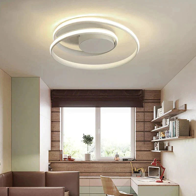 New Modern Ceiling Light For Living Room Bedroom Dining Room White&Black Aluminum Alloy Ceiling Lamp Light Fixtures