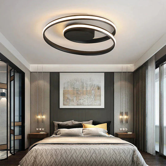 New Modern Ceiling Light For Living Room Bedroom Dining Room White&Black Aluminum Alloy Ceiling Lamp Light Fixtures