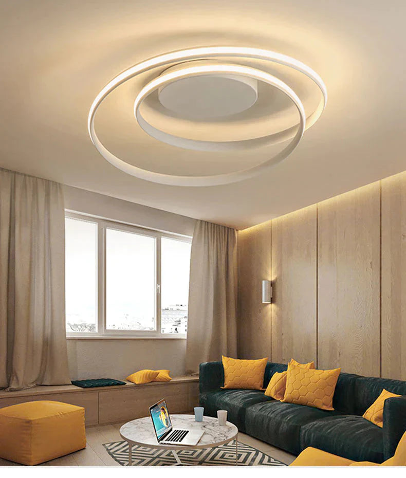 New Modern Ceiling Light For Living Room Bedroom Dining Room White&Black Aluminum Alloy Ceiling Lamp Light Fixtures