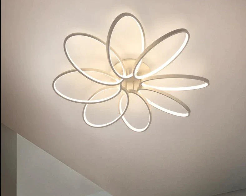 New Petal Ceiling Lamp Led Creative Flower Living Room Simple Modern Warm Light In The Bedroom