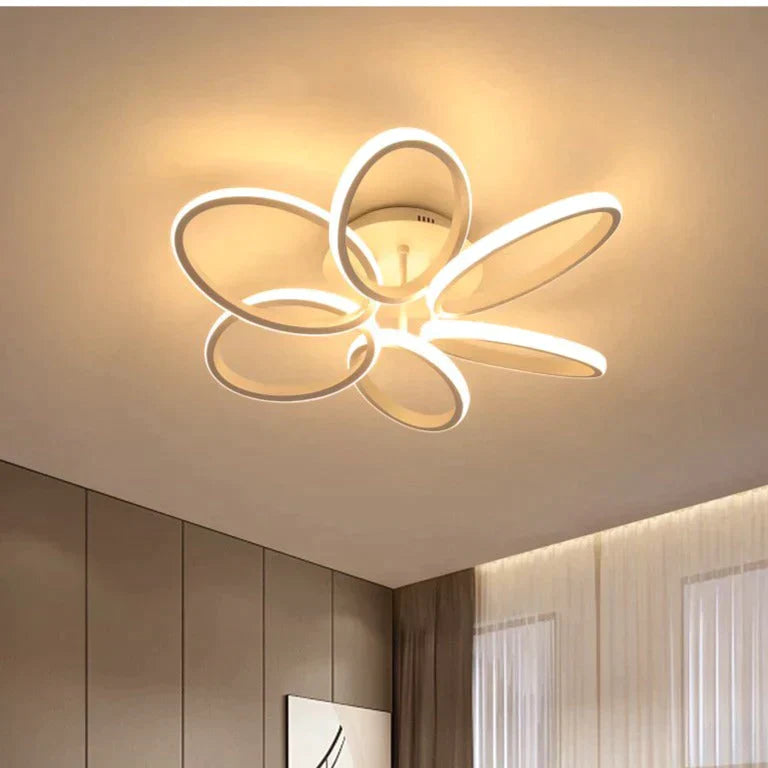 New Petal Ceiling Lamp Led Creative Flower Living Room Simple Modern Warm Light In The Bedroom