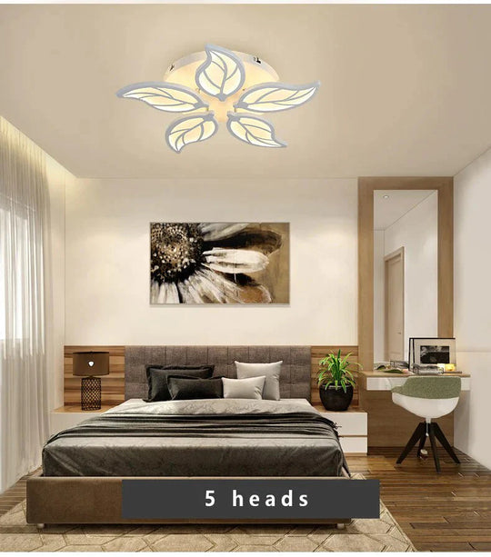 New Style Led Ceiling Light Leaf-shape For Living Room Study Room Bedroom Home Decoration Lamp Fixtures With APP Remote