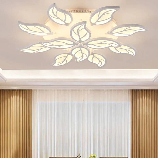 New Style Led Ceiling Light Leaf-shape For Living Room Study Room Bedroom Home Decoration Lamp Fixtures With APP Remote