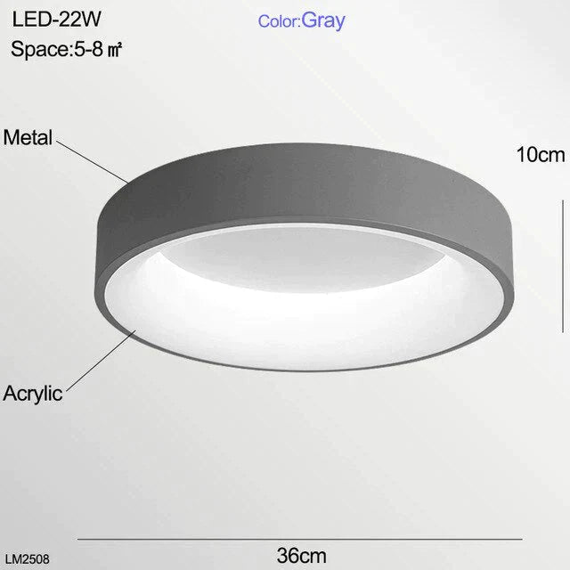 Nora - LED Ceiling Light Bedroom Modern Panel Lamp Lighting Fixture Living Room Ceiling Lamp Kitchen Surface Mount Flush Remote Control