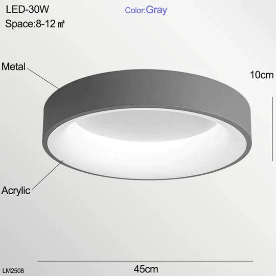 Nora - LED Ceiling Light Bedroom Modern Panel Lamp Lighting Fixture Living Room Ceiling Lamp Kitchen Surface Mount Flush Remote Control