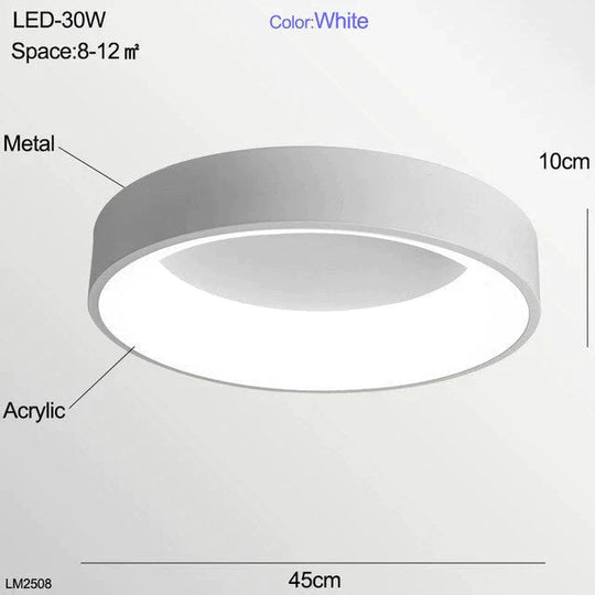 Nora - LED Ceiling Light Bedroom Modern Panel Lamp Lighting Fixture Living Room Ceiling Lamp Kitchen Surface Mount Flush Remote Control