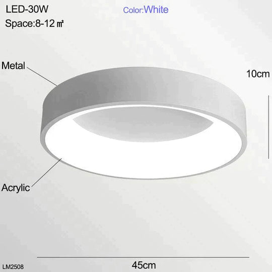 Nora - Led Ceiling Light Bedroom Modern Panel Lamp Lighting Fixture Living Room Kitchen Surface