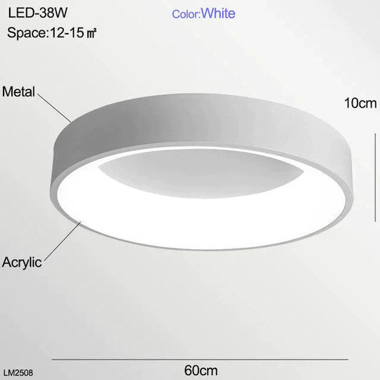 Nora - LED Ceiling Light Bedroom Modern Panel Lamp Lighting Fixture Living Room Ceiling Lamp Kitchen Surface Mount Flush Remote Control