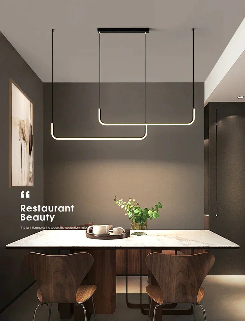 Nora - Linear LED Ceiling Chandelier