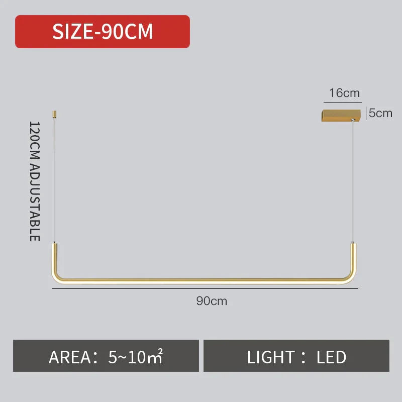 Nora - Linear LED Ceiling Chandelier